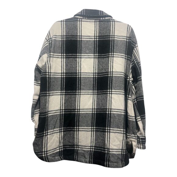 Member’s Mark Plaid Shacket Women’s M Oversized Relaxed Fit Button Front Jacket - Picture 2 of 4